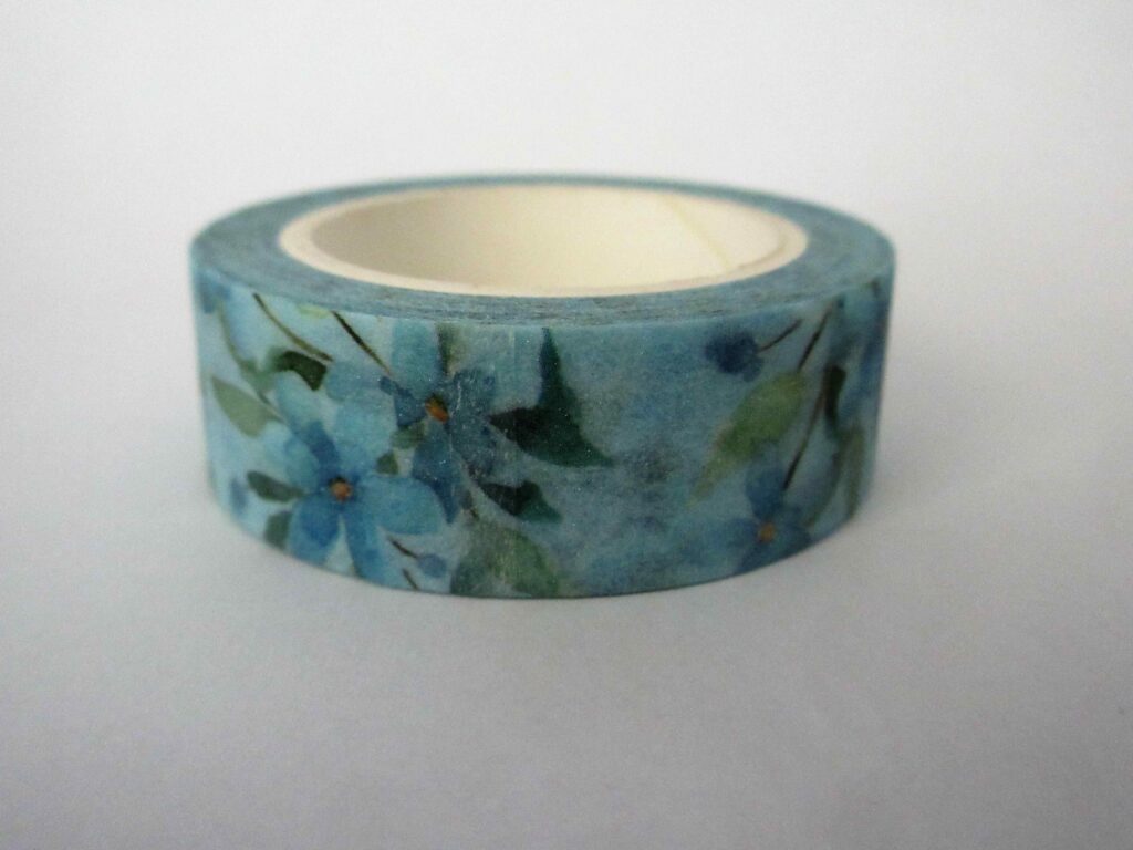 Blue floral washi tape